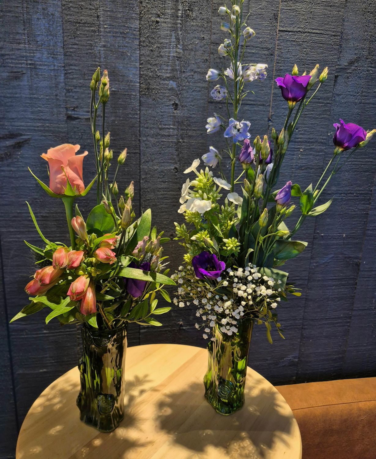 BOOMSTAMVAASJE KLEIN MET BLOEMEN