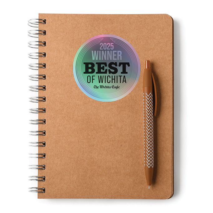 Kiss-Cut Holographic Logo Stickers