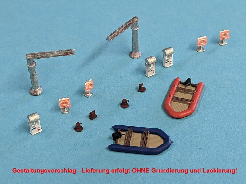 Hafen / Binnenhafen Ausschmückungsset für Spur N 1:160 Hafen / Binnenhafen Ausschmückungsset für Spur N 1:160