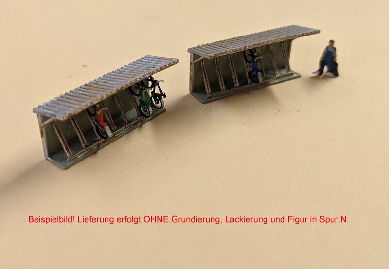 2 Fahrradständer und 8 Fahrräder in Spur N 1:160 2 Fahrradständer und 8 Fahrräder in Spur N 1:160