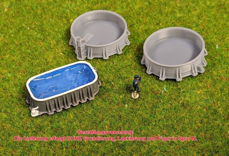 Aufstellpools im 3er Set - Spur N Aufstellpools im 3er Set - Spur N