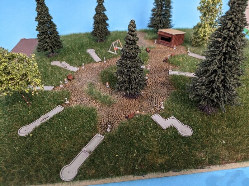 Minigolf Anlage als Bausatz – Spur N 1:160 Minigolf Anlage als Bausatz – Spur N 1:160