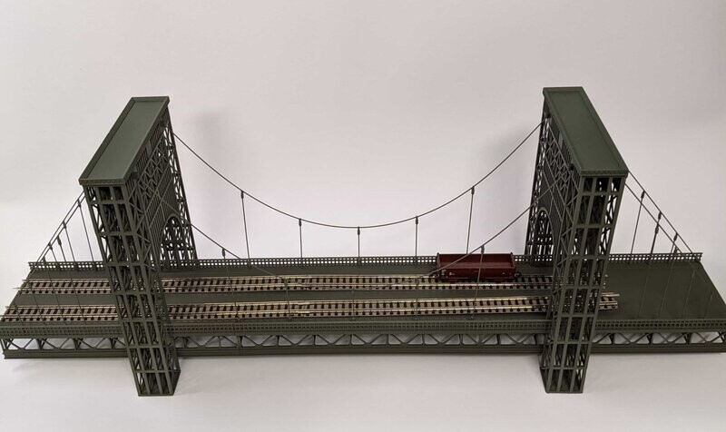 Hängebrücke zweigleisig Bausatz Spur N 1:160 Hängebrücke zweigleisig Bausatz Spur N 1:160