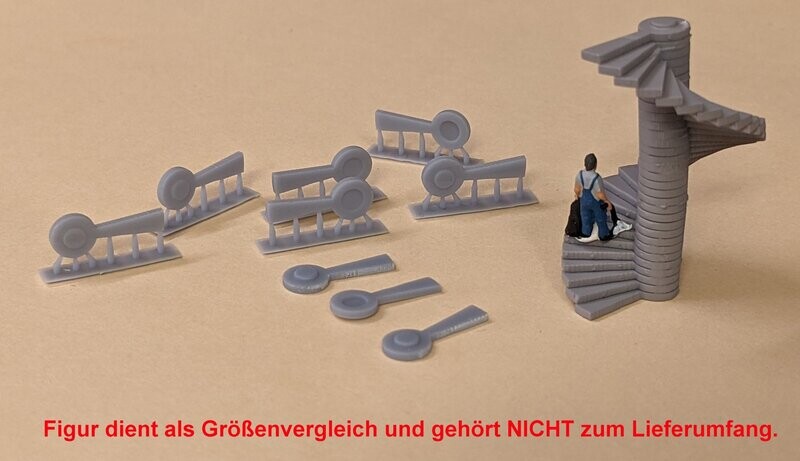 Wendeltreppen Bausatz für Spur N 1:160 geeignet Wendeltreppen Bausatz für Spur N 1:160 geeignet
