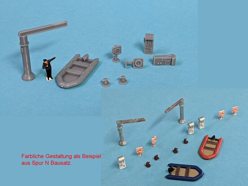 Hafen / Binnenhafen Ausschmückungsset für Spur H0 1:87 - viele Teile Hafen / Binnenhafen Ausschmückungsset für Spur H0 1:87 - viele Teile