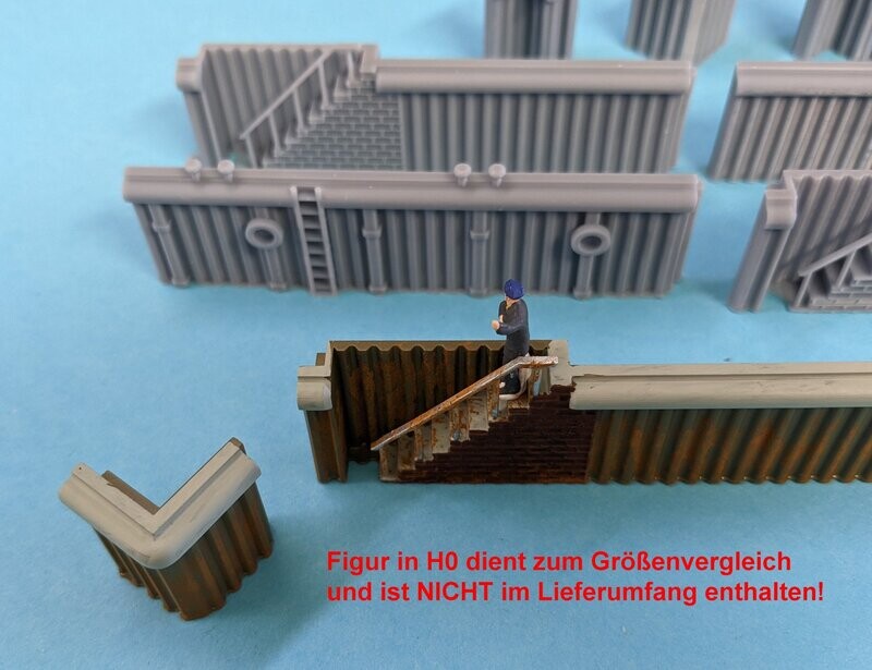 Kaimauer / Hafenmauer Bausatz - Spundwand für H0 Kaimauer / Hafenmauer Bausatz - Spundwand für H0