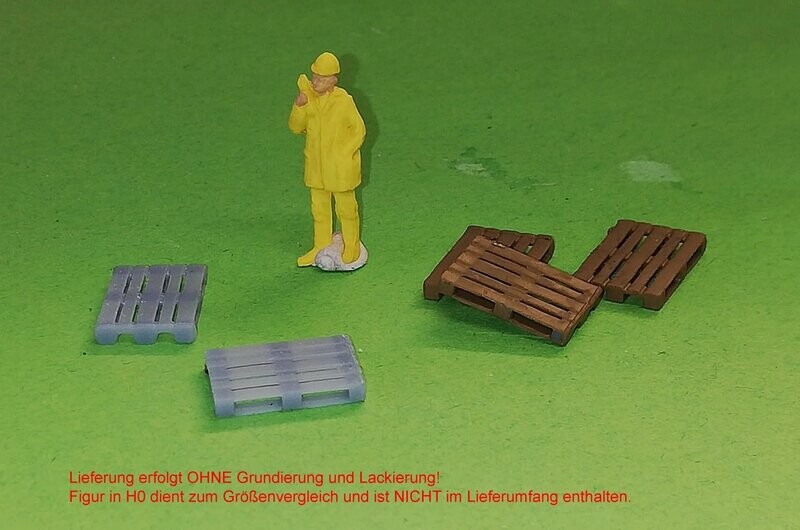 Europaletten Set 60 Stück - H0 1:87 Europaletten Set 60 Stück - H0 1:87
