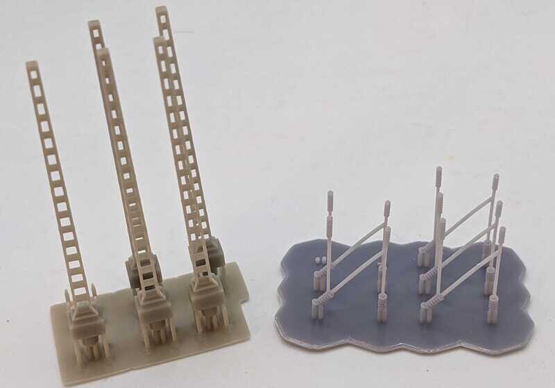 25er Oberleitungsmast Set (ohne Funktion) - Spur N 25er Oberleitungsmast Set (ohne Funktion) - Spur N
