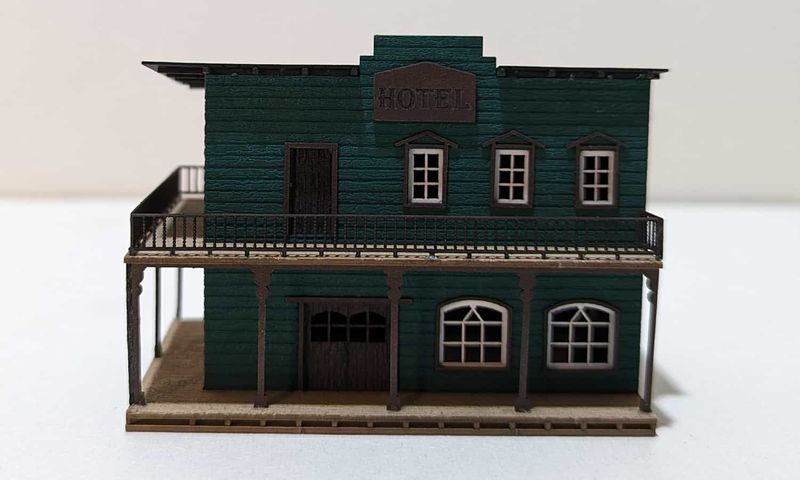 Wild West Hotel Lasercut Bausatz Spur N Wild West Hotel Lasercut Bausatz Spur N