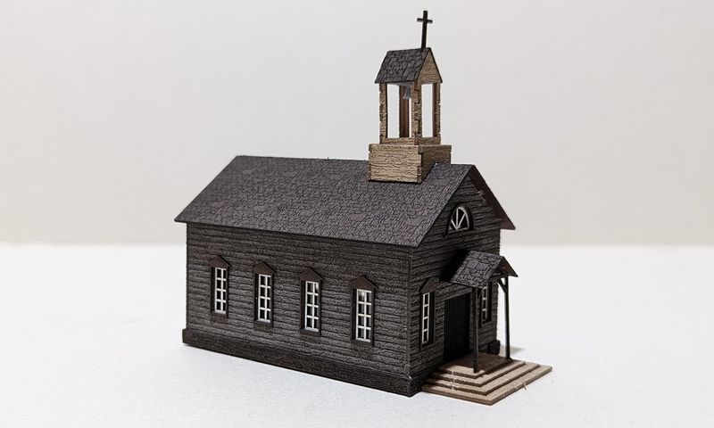 Wild West Kirche Lasercut Bausatz Spur N Wild West Kirche Lasercut Bausatz Spur N
