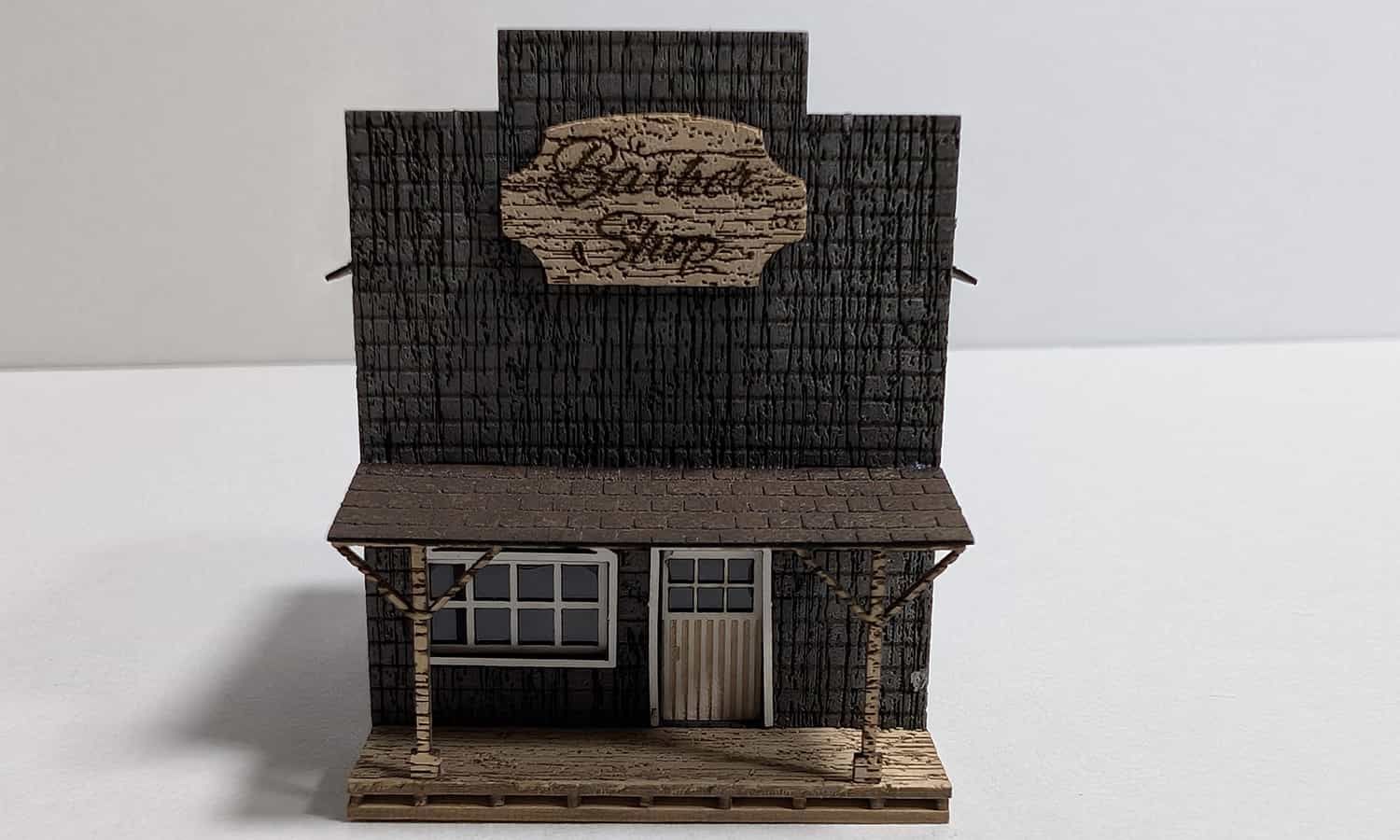 Wild West "Barber Shop" Lasercut Bausatz Spur N
