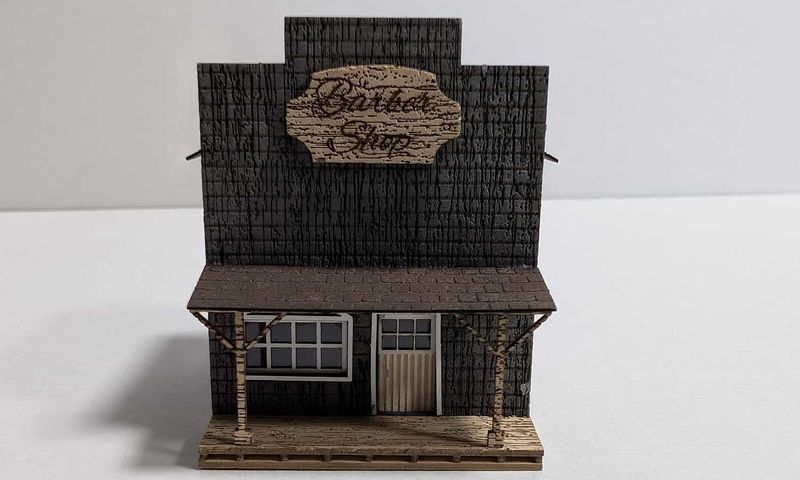 Wild West "Barber Shop" Lasercut Bausatz Spur N