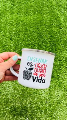 Jarrito esmaltado enseñar es dejar una huella de por vida
