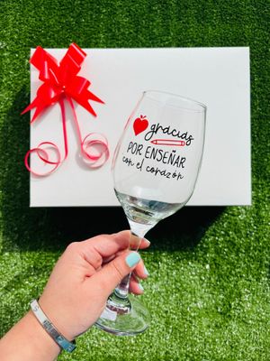 copa gracias por enseñar con el corazón