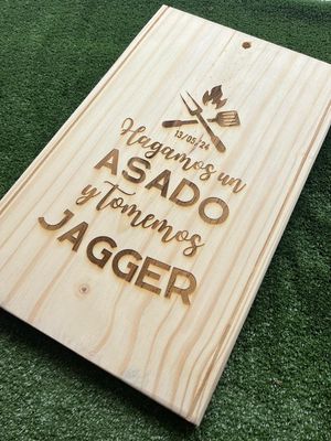 Tabla hagamos un asado y tomemos...
