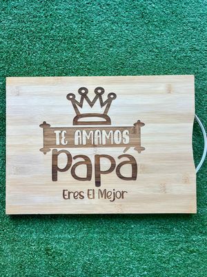 Tabla “Te amamos papá eres el mejor”