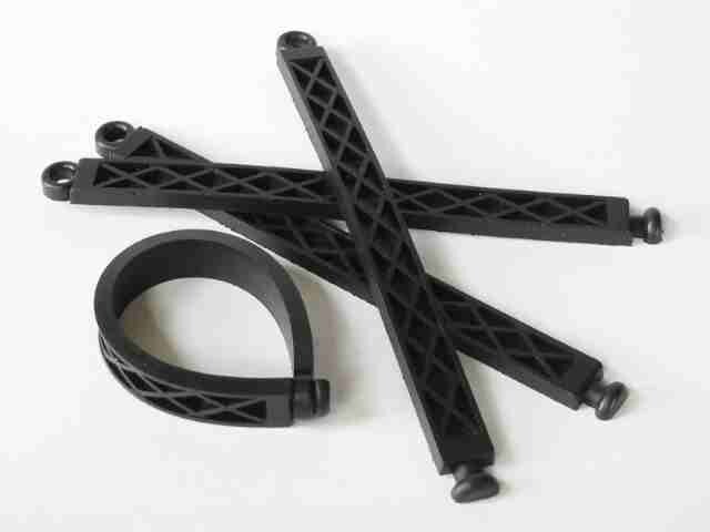 Singles rubber wire ties (set of 6)