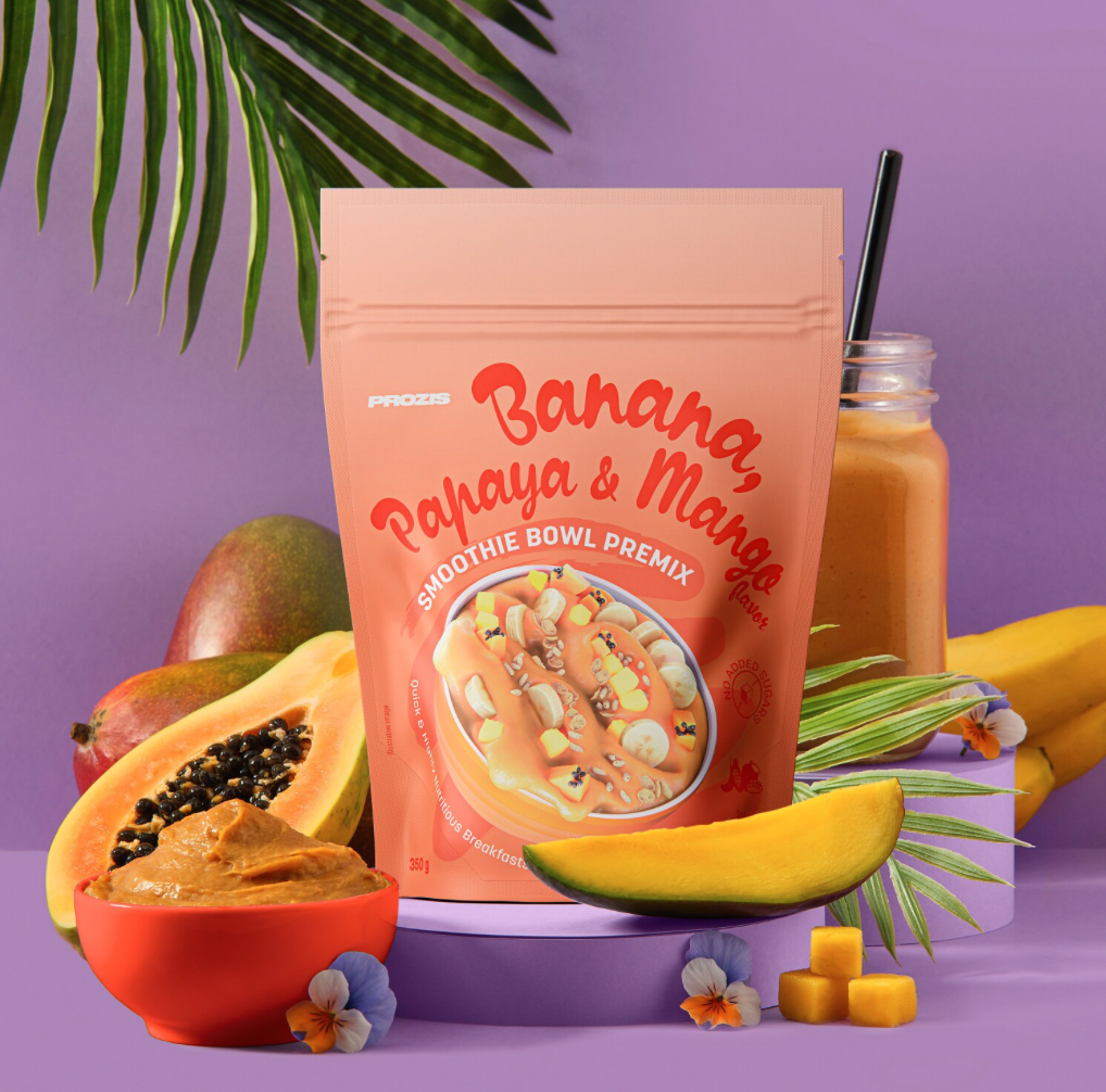 Smoothie Bowl Premix - Plátano, papaya y sabor a mango