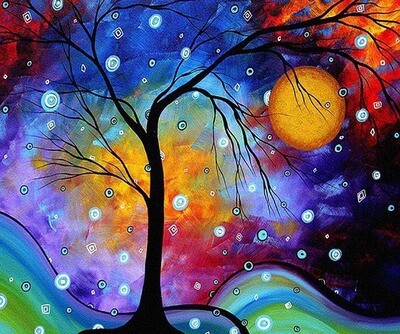 Artistic Tree Painting by Numbers