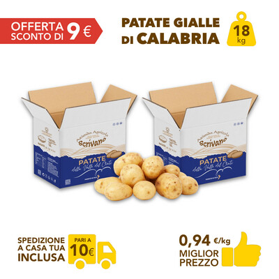 Patate Gialle di Calabria 18kg (2 box)