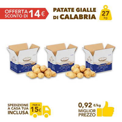 Patate Gialle di Calabria 27kg (3 box)