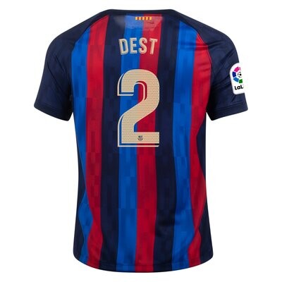 Barcelona Home Soccer Jersey Shirt 22-23 Dest 2