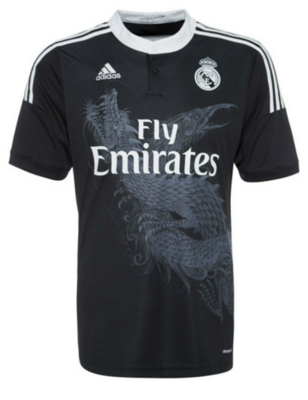 2014-2015 Real Madrid Third Black Dragon Retro Jersey
