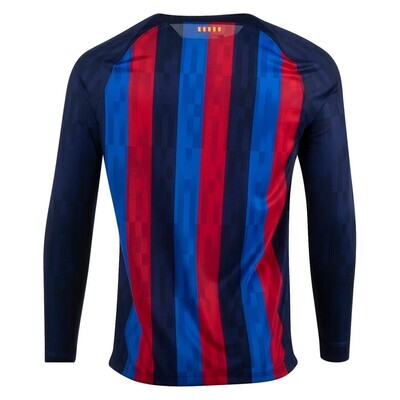 Barcelona Home Soccer Long sleeve Jersey Shirt 22-23