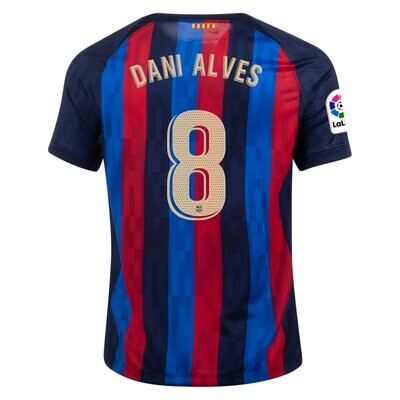 Barcelona Home Soccer Jersey Shirt 22-23 Dani Alves 8