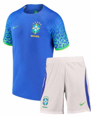 Brazil Away Youth Kids Kit 22-23