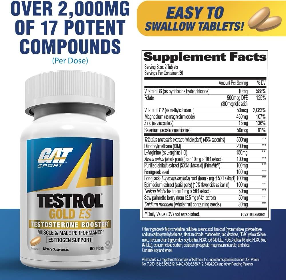 GAT Sport Testrol Gold ES - 60 Tablets