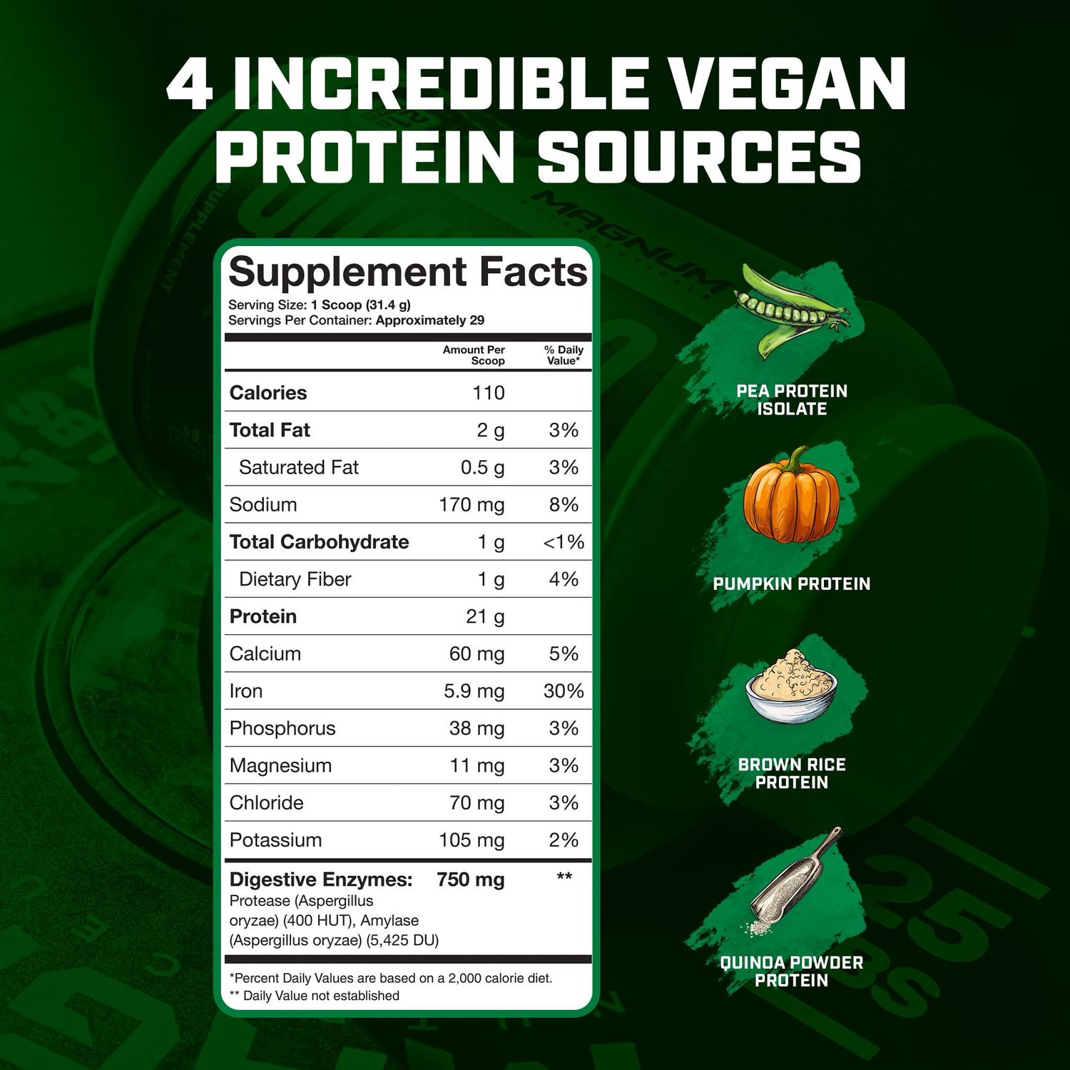 Magnum Nutraceuticals Quattro Vegan-4lbs