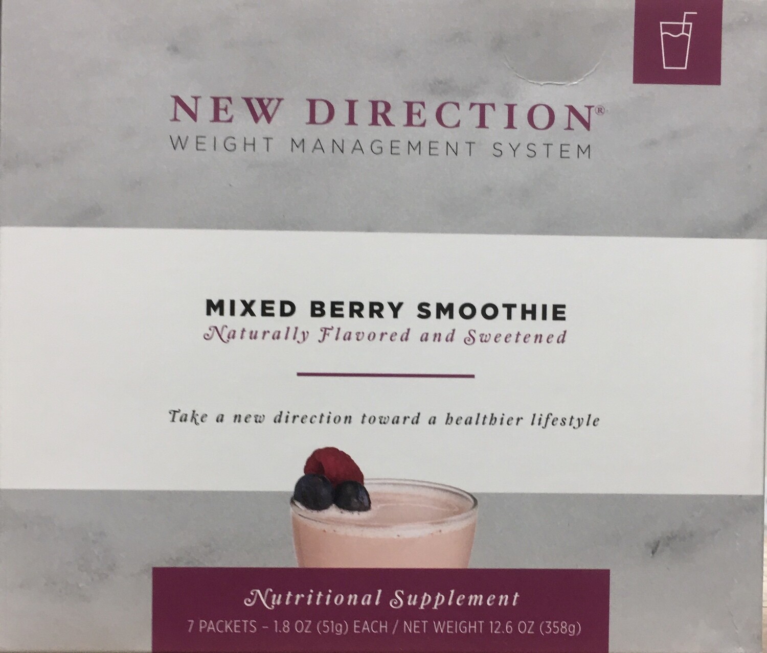 New Direction Mixed Berry Smoothie Natural 7/Box