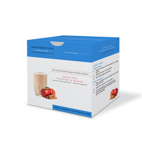 New Direction Advanced Apple Pie Pudding & Shake 7/Box