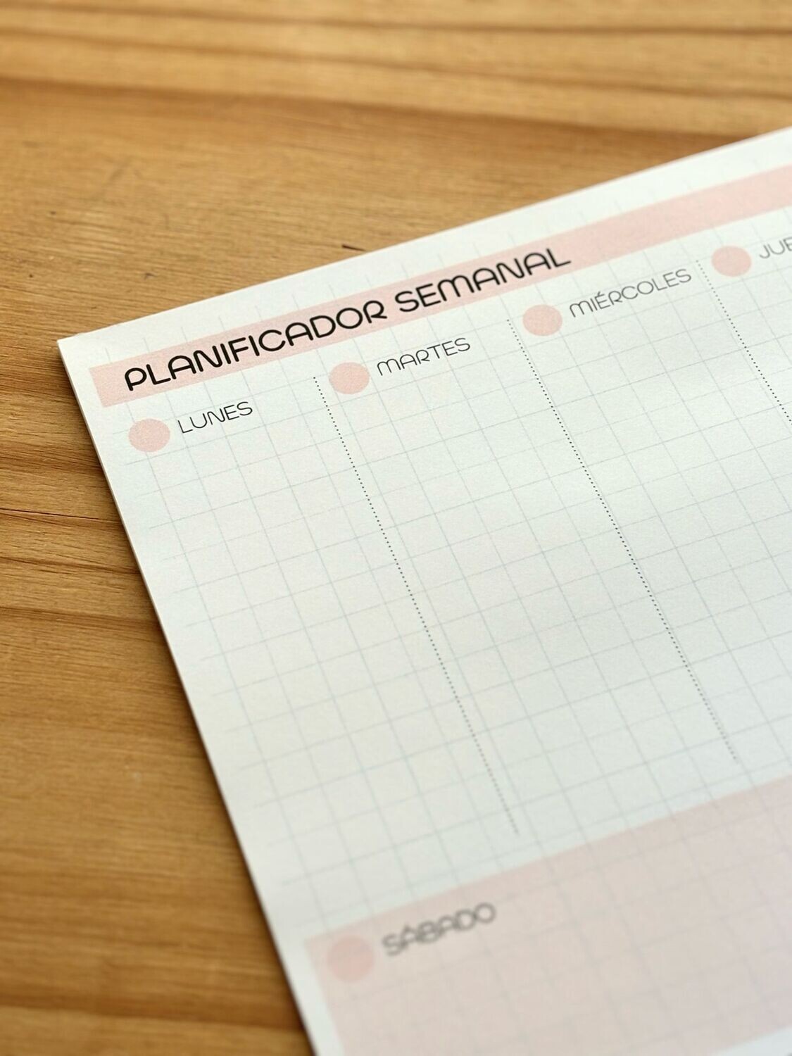 Planificador semanal Tech