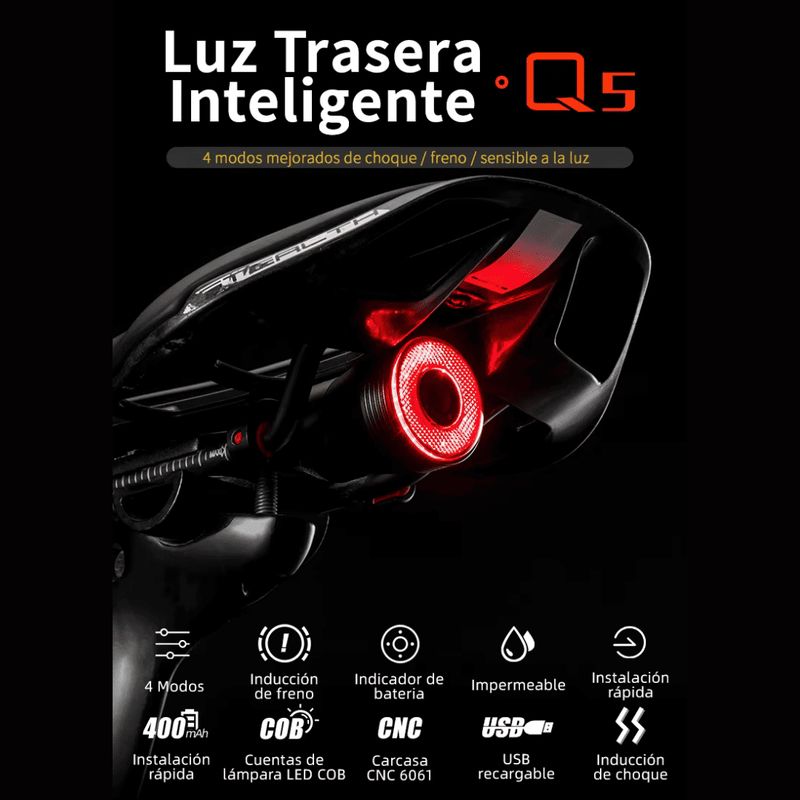 Luz trasera inteligente Q5 Rockbros