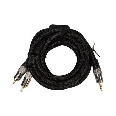 CABLE AUDIO 3.5mm A 2RCA C/FORRO  7BL