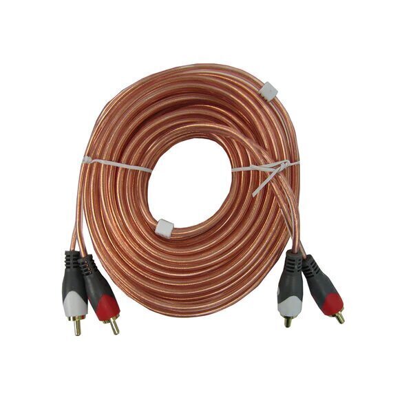 CABLE D/ AUDIO 25" 2RCA CLEAR