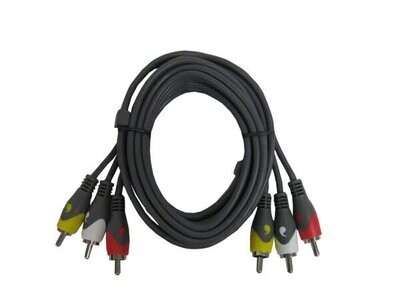 CABLE P/DV 6'' 3RCA/3RCA COMANDO