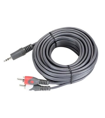 CABLE P/ AUDIO 3.5/2RCA  6FT/WH