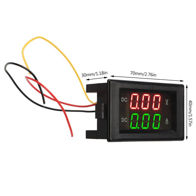 Medidor amperímetro y voltímetro DC de alta precisión: con sensor Hall