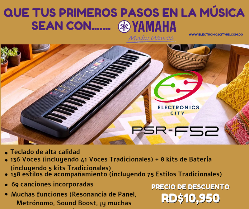 Teclado Yamaha PSR-F52