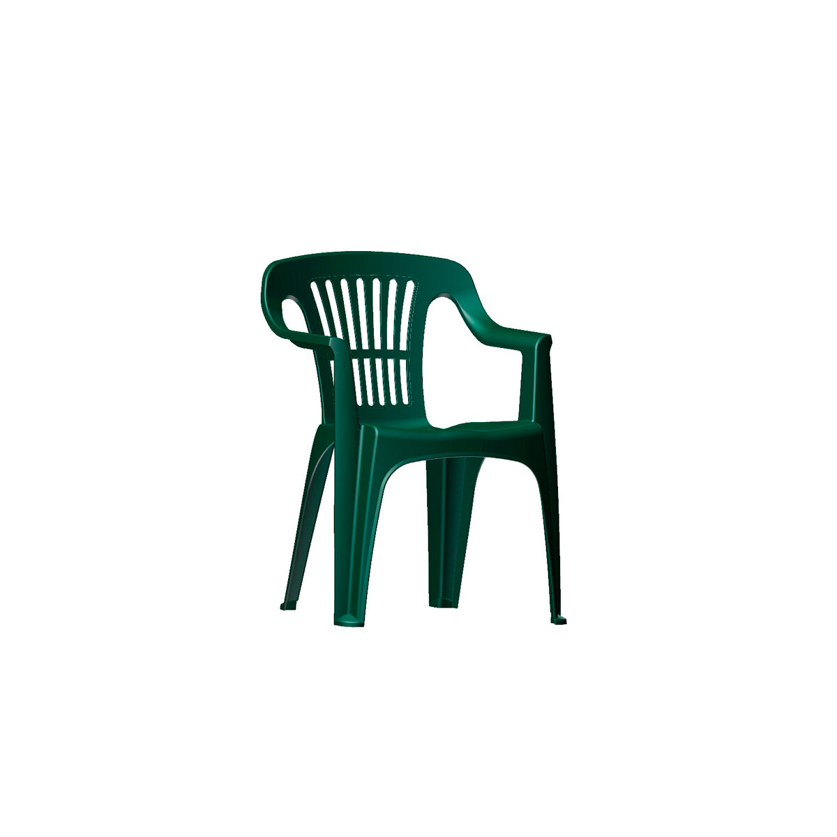 Silla Resina Plástico Jardín Verde Soporta 120kg