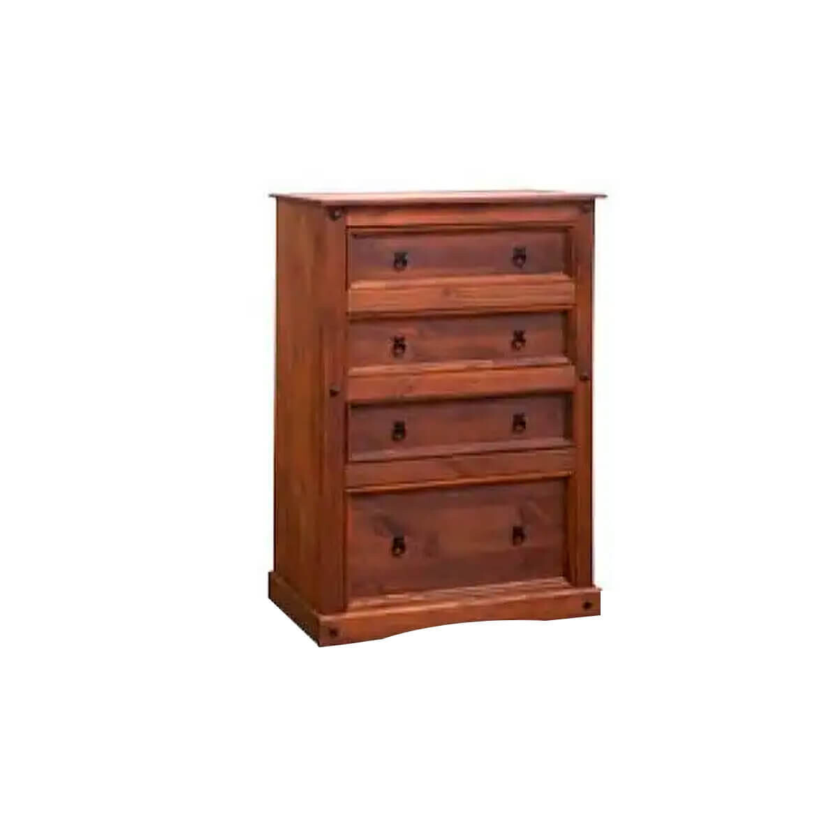 Cómoda Alta Madera Maciza Mueble 4 Cajones