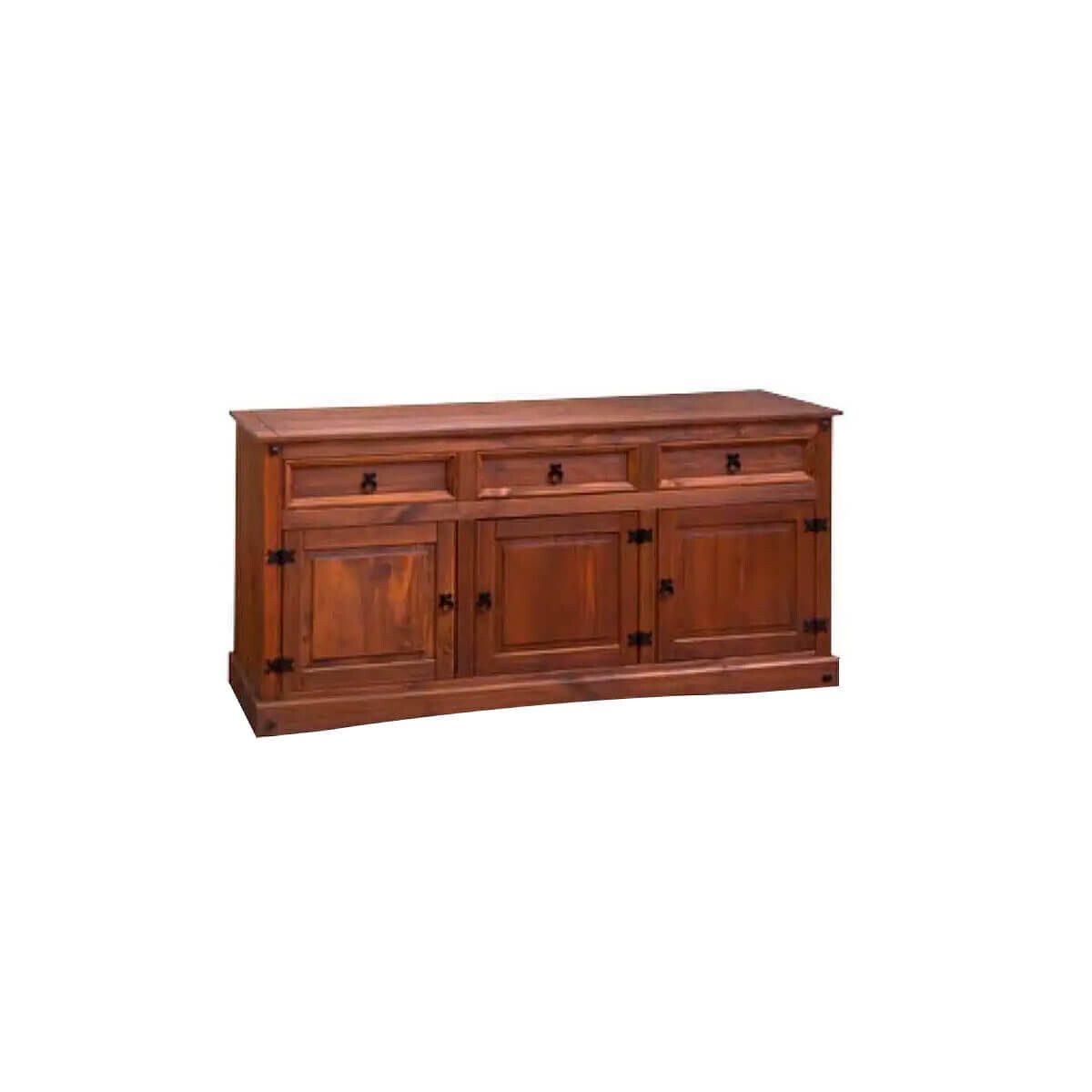 Mueble Aparador Madera Maciza Lustrada 3 Cajones y 3 Puertas