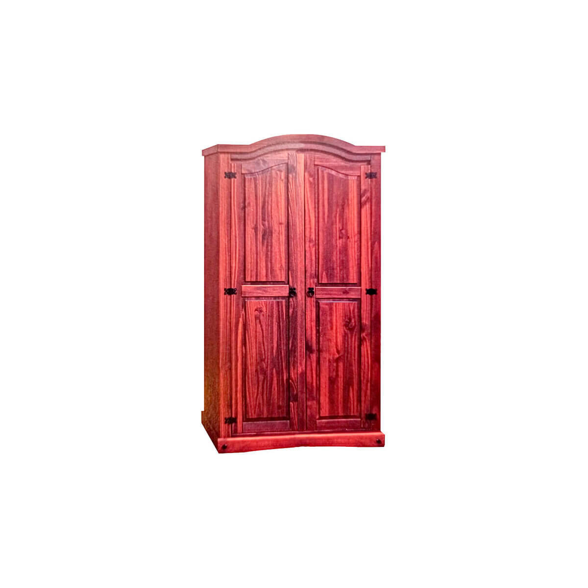 Ropero De Madera De Pino Macizo 2 Puertas Color Cera