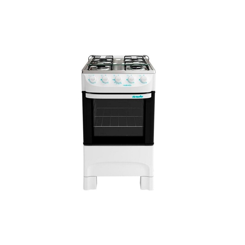 Cocina Mueller Moderatto 4 Bocas A Gas 4 Hornallas Blanca Puerta Con Visor 48l