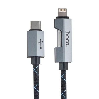Cable telado resistente Hoco U123 de datos y carga conector iP a tipo C