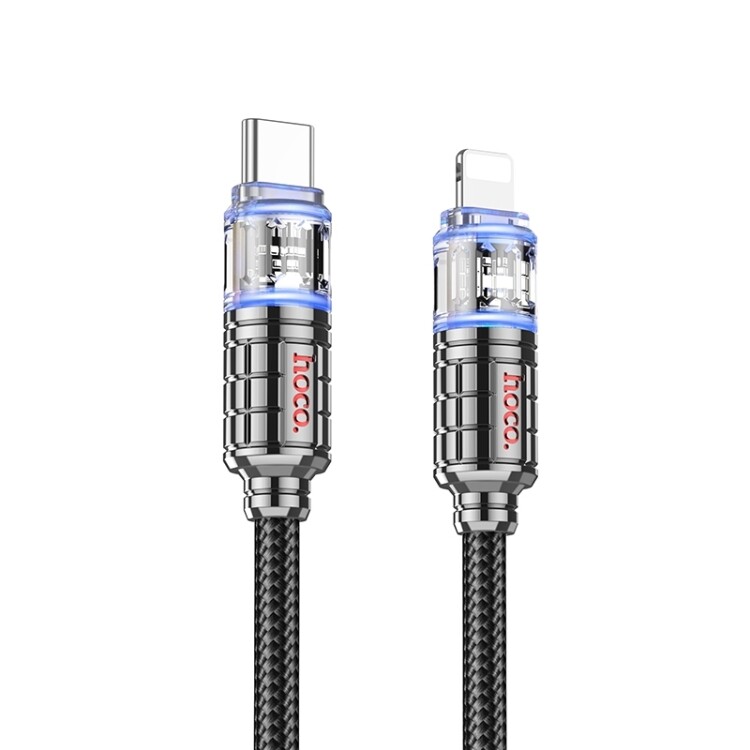 Cable reforzado trenzado 27W Hoco U122 cable de datos y carga tipo C a iP