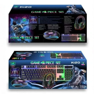 Kit juego gamer KR K120 4 en 1